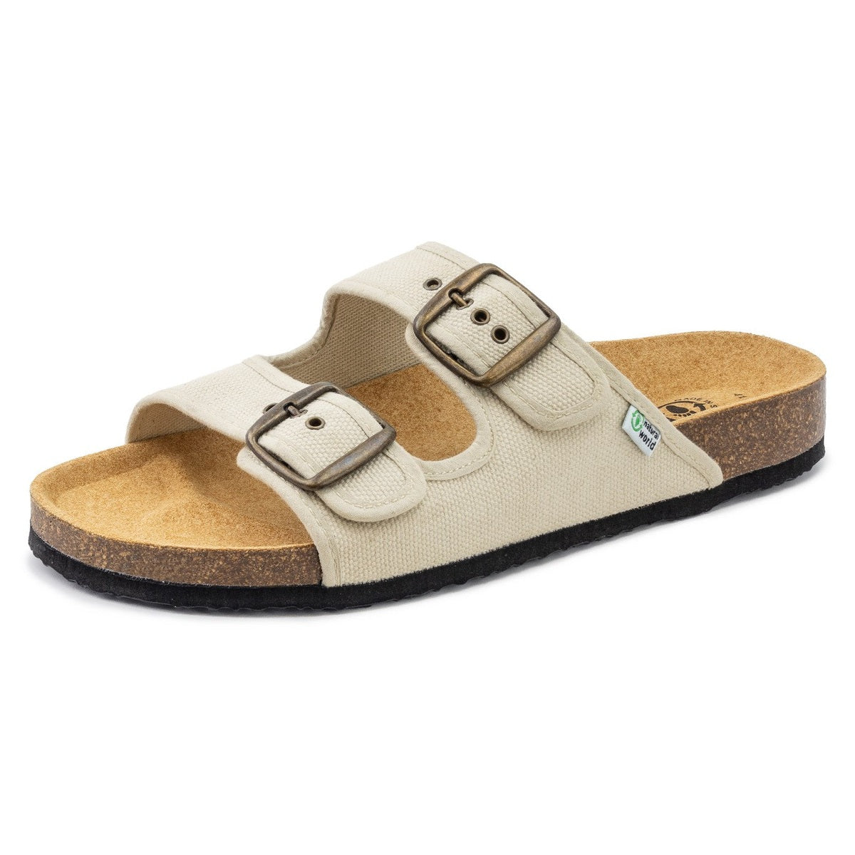 7001 - Sandalo a due fasce NATURAL WORLD da uomo e da donna