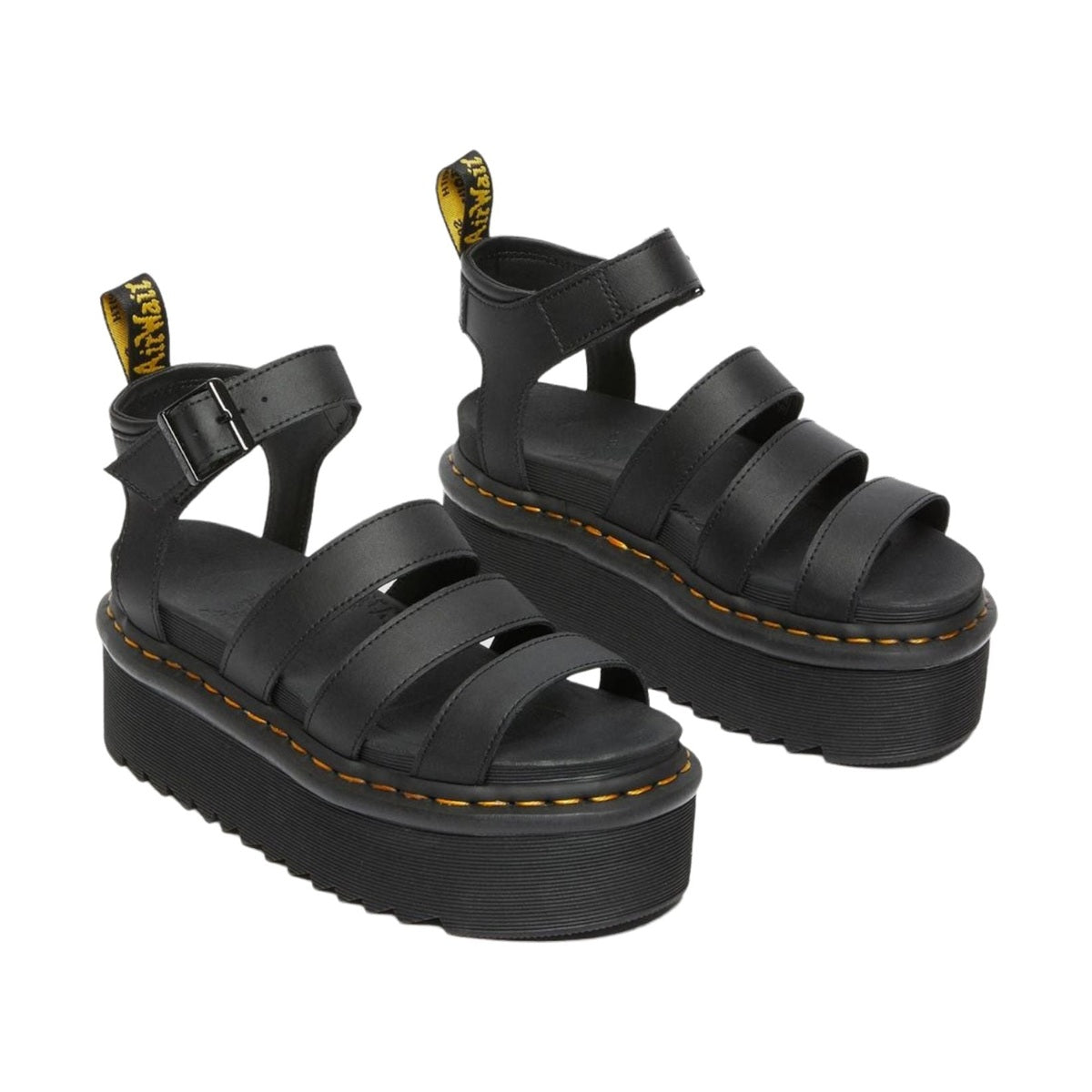 Dr. Martens Blaire Quad Donna Sandali Platform In Pelle Con Cinturino