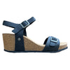 CH20 - Sandalo a fascia larga con cinturino regolabile e zeppa da donna  plantare in lattice anatomico comfort NATUNED