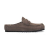 Sabot Birkenstock Naples Wrapped unisex in pelle scamosciata con cuciture stile mocassino vista laterale