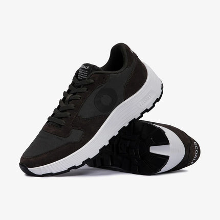 Harverd Sneaker Uomo khaki ripresa frontale con tessuto riciclato in evidenza