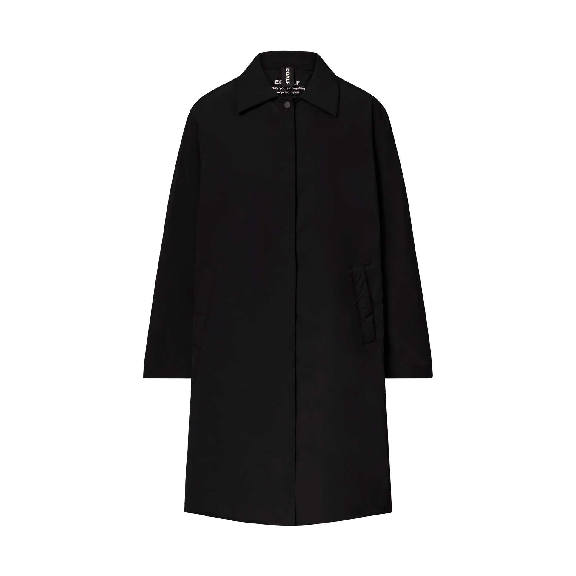 Ecoalf Marins Jacket Donna cappotto impermeabile nero