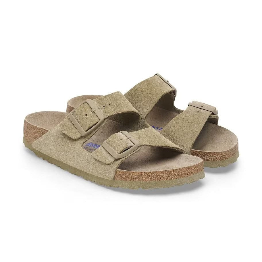 Suola EVA ammortizzante e profilo sughero Birkenstock Arizona pelle scamosciata