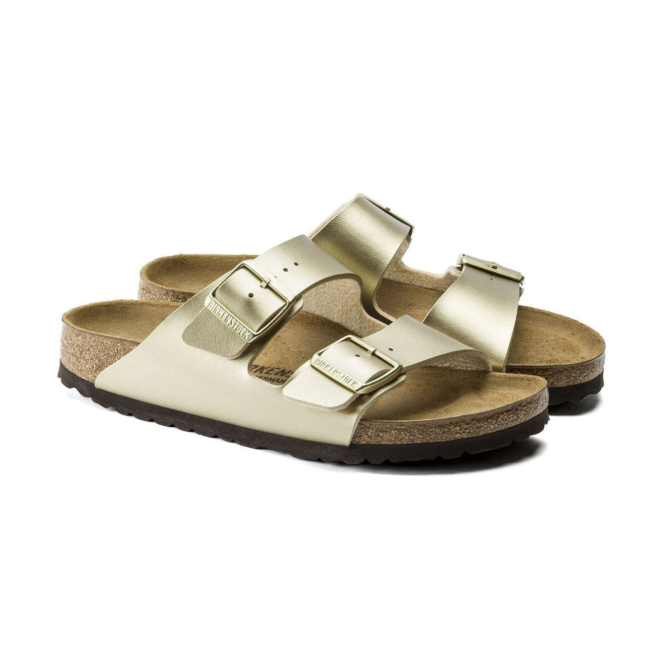 Plantare anatomico in sughero e lattice dei sandali Birkenstock Arizona Donna per supporto ortopedico.