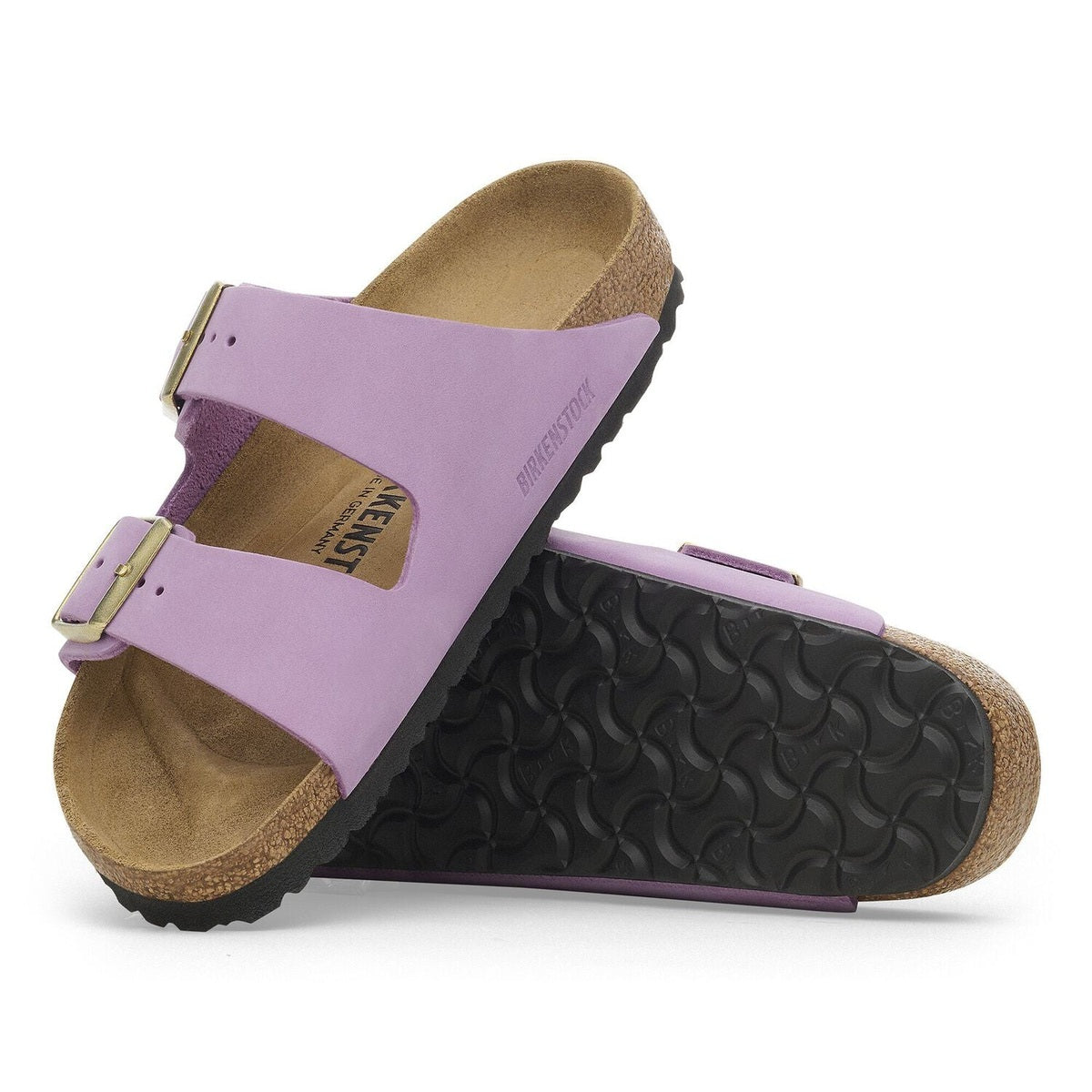 Sottopiede in pelle scamosciata traspirante e suola EVA Birkenstock Arizona Classic Nubuck donna