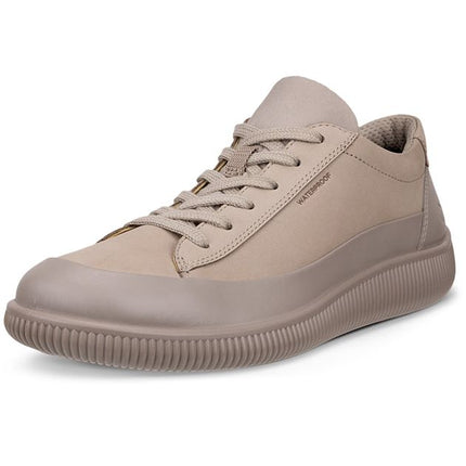Side view of ECCO Soft Zero waterproof high-top sneakers for women, combining comfort and modern design.
