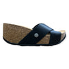 CH25 -  Sandalo a fasce con cinturini regolabili e zeppa da donna NATUNED  plantare in lattice anatomico comfort