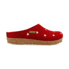 Haflinger Cuoricini Donna Sabot In Feltro Lana Cotta