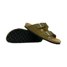 CH05 CUOIO - Sandalo a due fasce in pelle con cinturino regolabile da donna e da uomo NATUNED