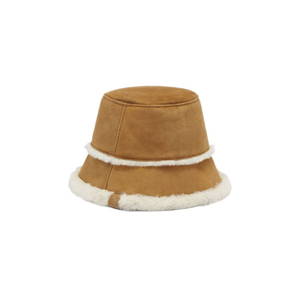 Warm sheepskin winter hat with soft wool lining