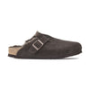 Birkenstock Boston Shearling sabot unisex marrone vista laterale