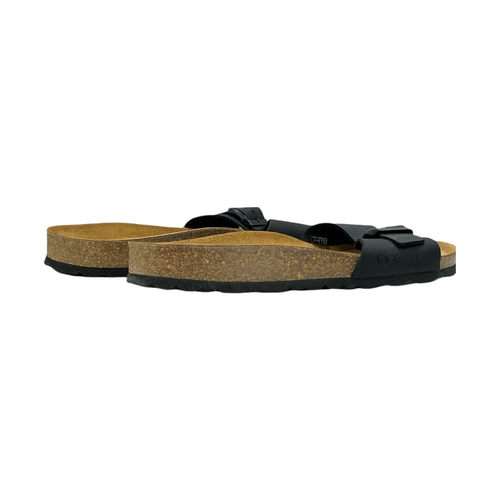 CH17-CUOIO Sandalo a fascia larga da donna e da uomo NATUNED con fibbia regolabile plantare in lattice anatomico comfort