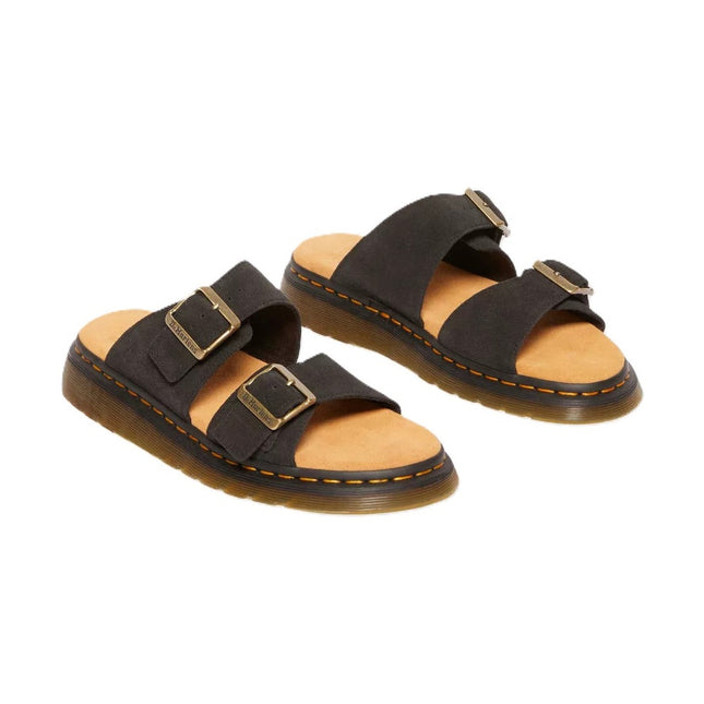 Dr. Martens Josef Unisex Sandali In Pelle Con Fibbia dettaglio delle fibbie metalliche e della pelle premium