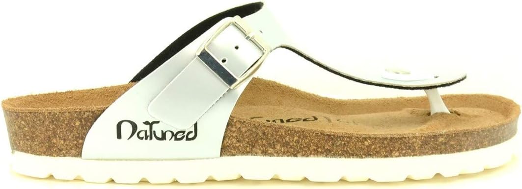 CH08 BIO Sandalo infradito con cinturino regolabile da donna NATUNED  plantare in lattice anatomico comfort