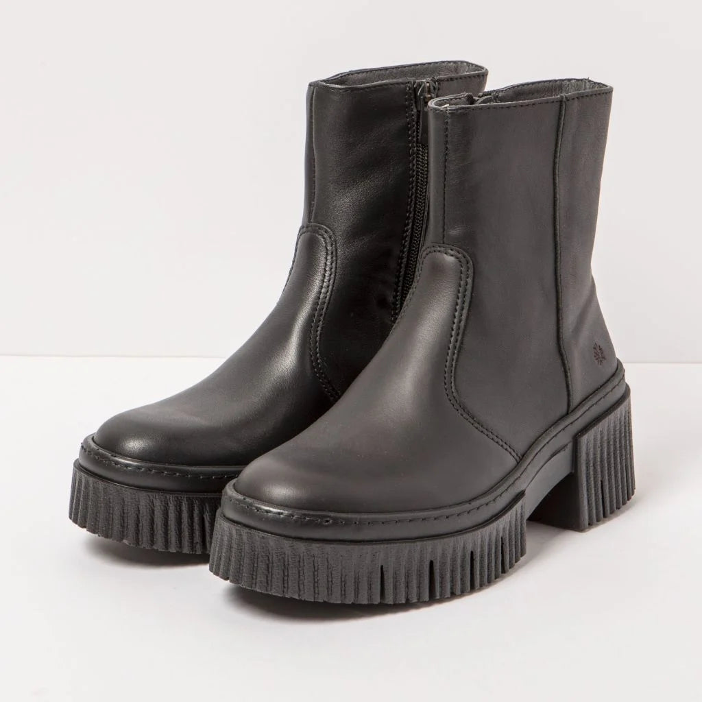 ART York 1374 stivaletto donna in pelle con zip — paio in vista a tre quarti