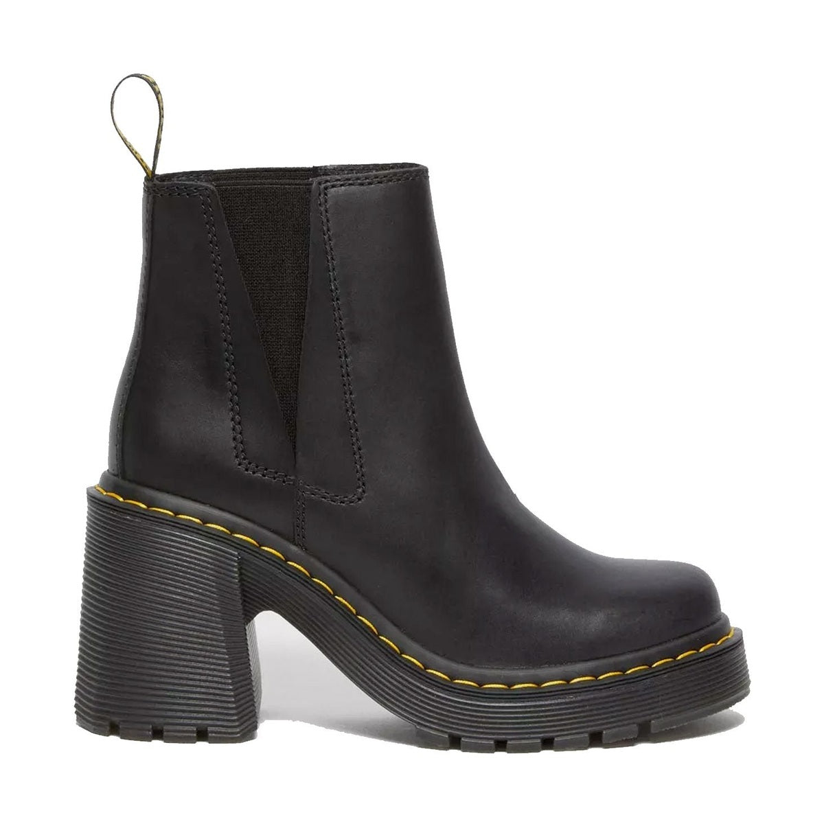 Dr. Martens Spence Donna Stivaletti Chelsea in Pelle Sendal con Tacco Svasato