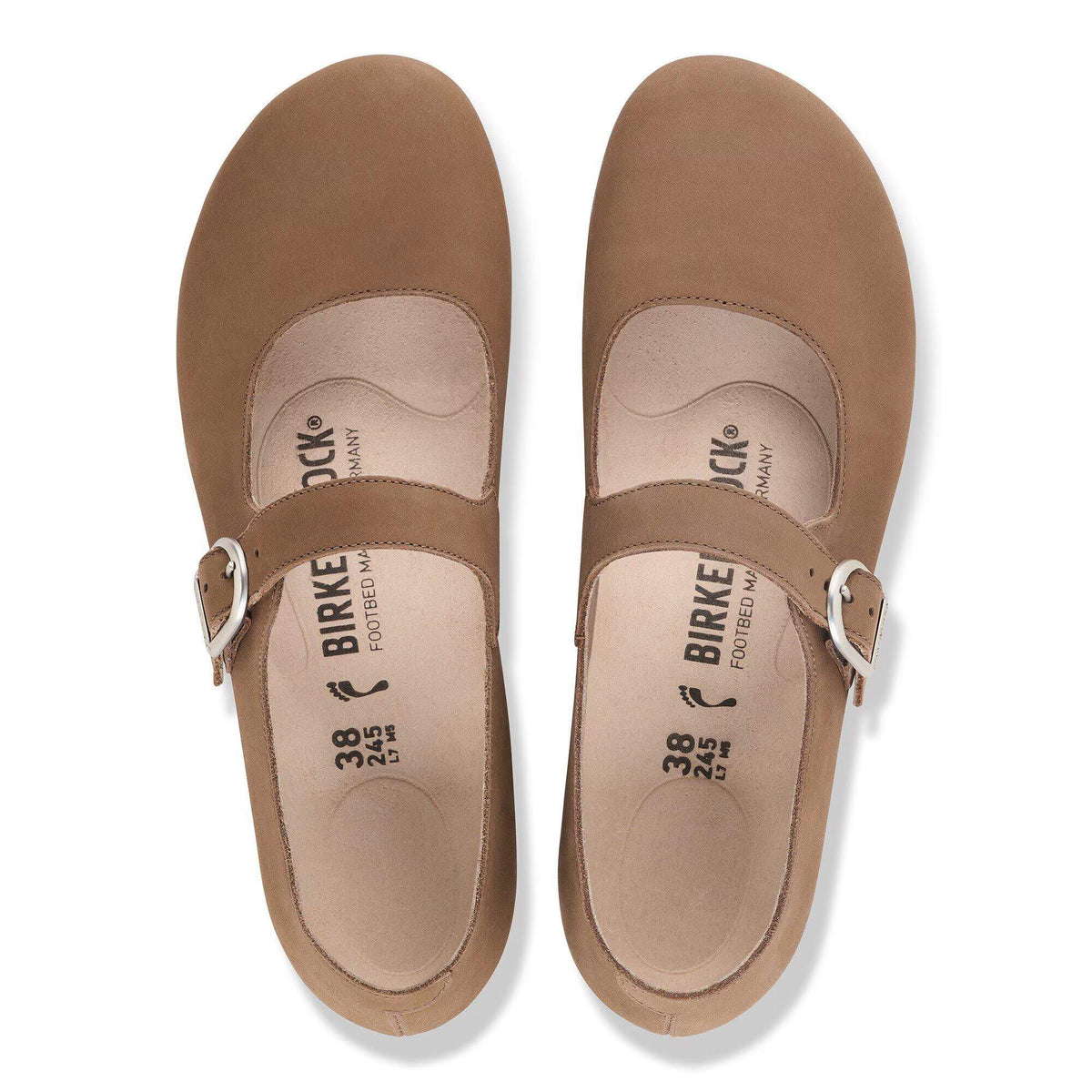 Birkenstock Santa Clarita scarpa donna in pelle nabuk — vista dall'alto