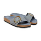 Bordo in sughero naturale e lattice sandalo Birkenstock Madrid Big Buckle oliata