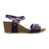 CH20 - Sandalo a fascia larga con cinturino regolabile e zeppa da donna  plantare in lattice anatomico comfort NATUNED