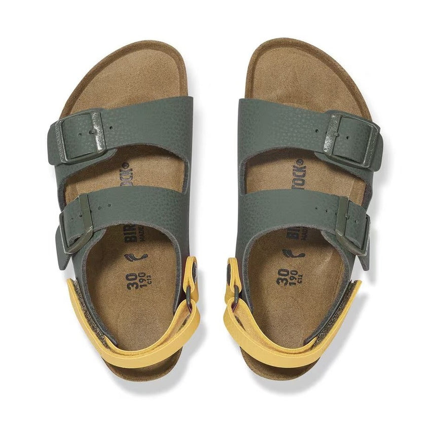 Birkenstock Milano Kids bambino dettaglio tomaia Birko-Flor resistente