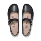 Ampie fasce in pelle naturale liscia incrociate sul collo del piede Birkenstock Santa Clarita
