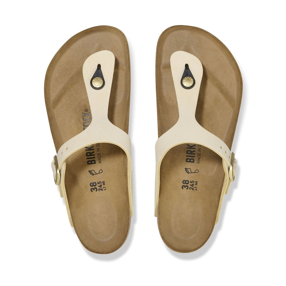 Texture vellutata della pelle Nubuck naturale Birkenstock Gizeh Classic donna