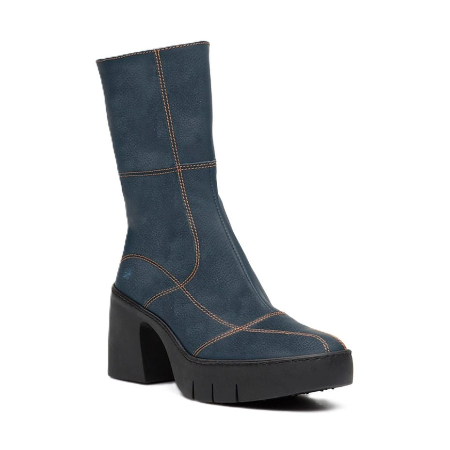 Stivaletto donna ART Sofia 1659 in pelle di vitello con cerniera laterale e tacco 50 mm