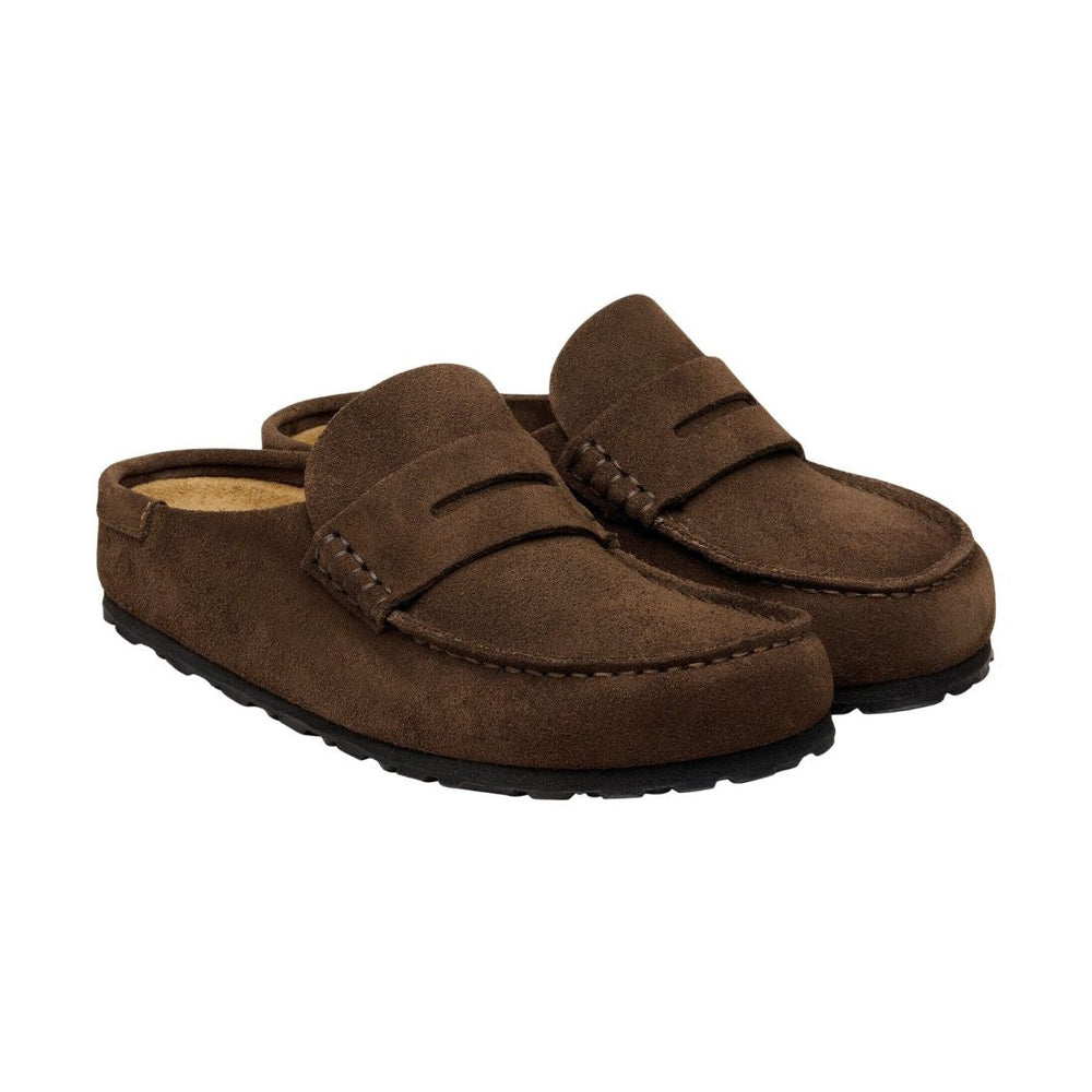 Coppia sabot Birkenstock Naples Wrapped unisex pelle scamosciata Made in Germany
