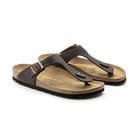 Birkenstock Gizeh unisex pelle oliata plantare anatomico in sughero vista dall'alto