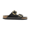 Sandalo Birkenstock Arizona Big Buckle donna in pelle verniciata lucida vista laterale