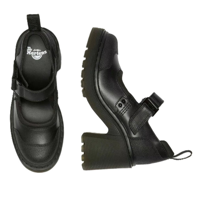 EVIEE TECH - Scarpe con tacco in pelle marchio DR.MARTENS
