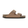 Sandalo Birkenstock Arizona Vegan donna in Birko-Flor Nubuck effetto scamosciato vista laterale