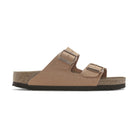 Sandalo Birkenstock Arizona Vegan donna in Birko-Flor Nubuck effetto scamosciato vista laterale