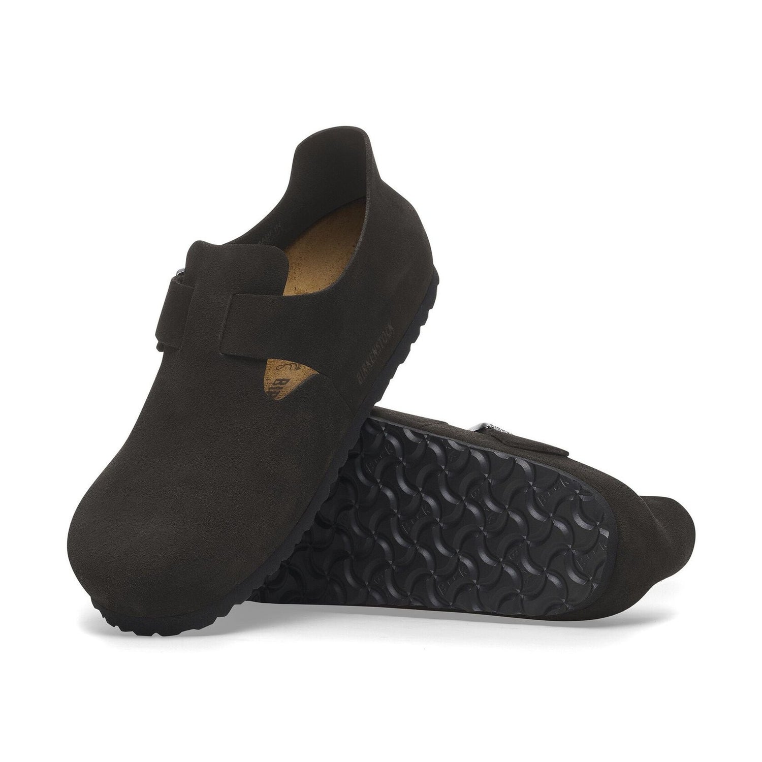 Plantare anatomico originale Birkenstock in sughero e lattice scarpa London scamosciata