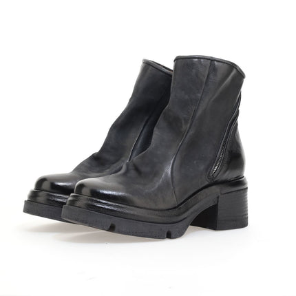 A.S.98 Easy stivaletti in pelle con zip laterale e suola spessa in gomma