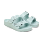 Birkenstock Arizona Kids EVA sandalo bambino verde acqua in vista angolata con doppia fascia