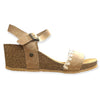 CH19 - Sandalo a fascia larga con cinturino regolabile e zeppa da donna  plantare in lattice anatomico comfort