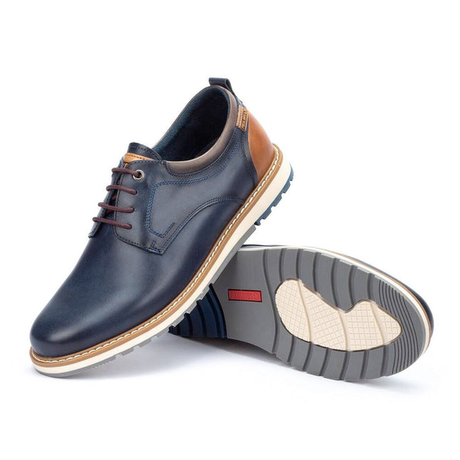 Scarpe uomo Pikolinos Bilbao nere dettaglio lacci frontale