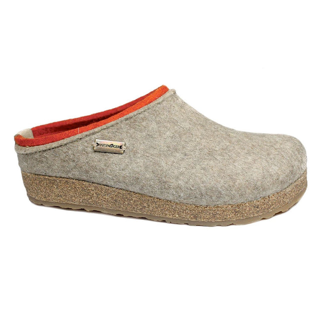 Haflinger Kris clog back view open heel design