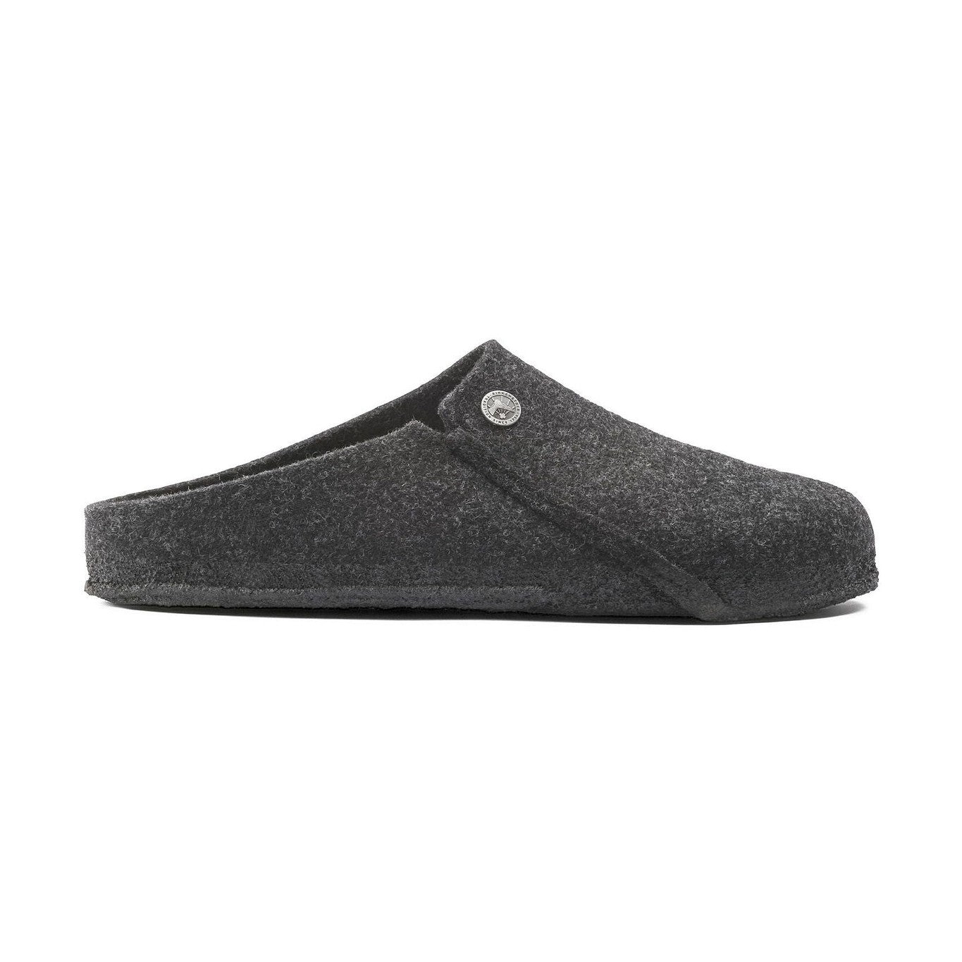 Pantofola Birkenstock Zermatt unisex in feltro di lana naturale vista laterale