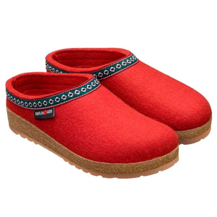 Haflinger Franzl clog with cork and latex footbed top view