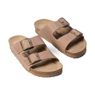 CH05 CUOIO - Sandalo a due fasce in pelle con cinturino regolabile da donna e da uomo NATUNED