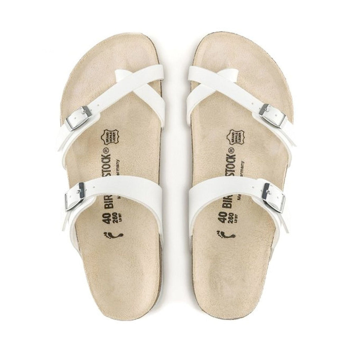 Fibbie metalliche regolabili su cinturini sottili Birkenstock Mayari donna