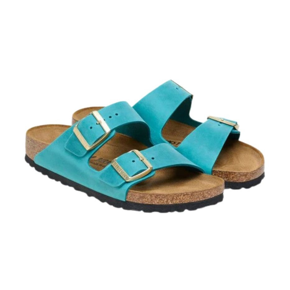 Pelle nabuk oliata che sviluppa patina personale Birkenstock Arizona donna