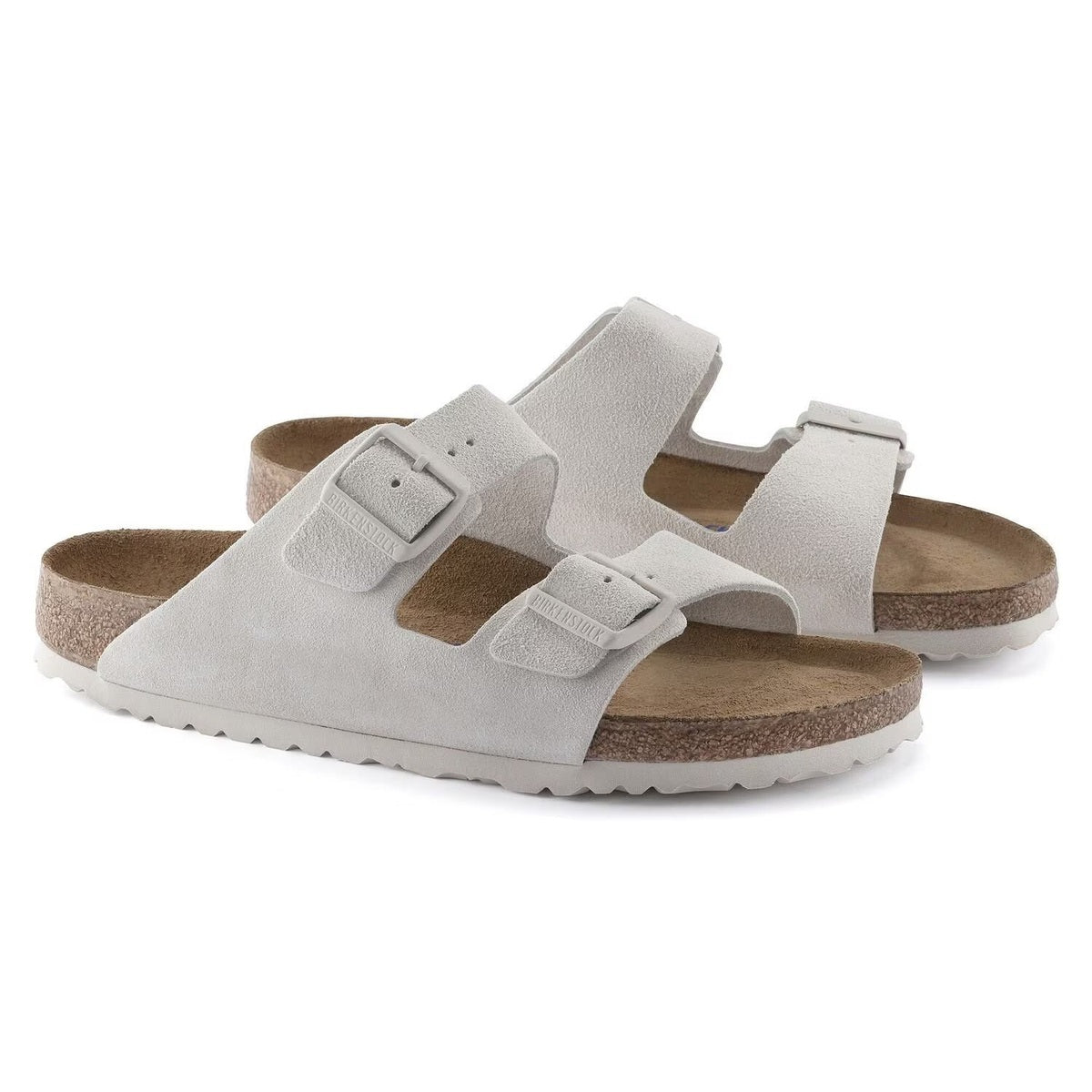 Pelle scamosciata morbida e traspirante con fibbie metalliche regolabili Birkenstock Arizona donna