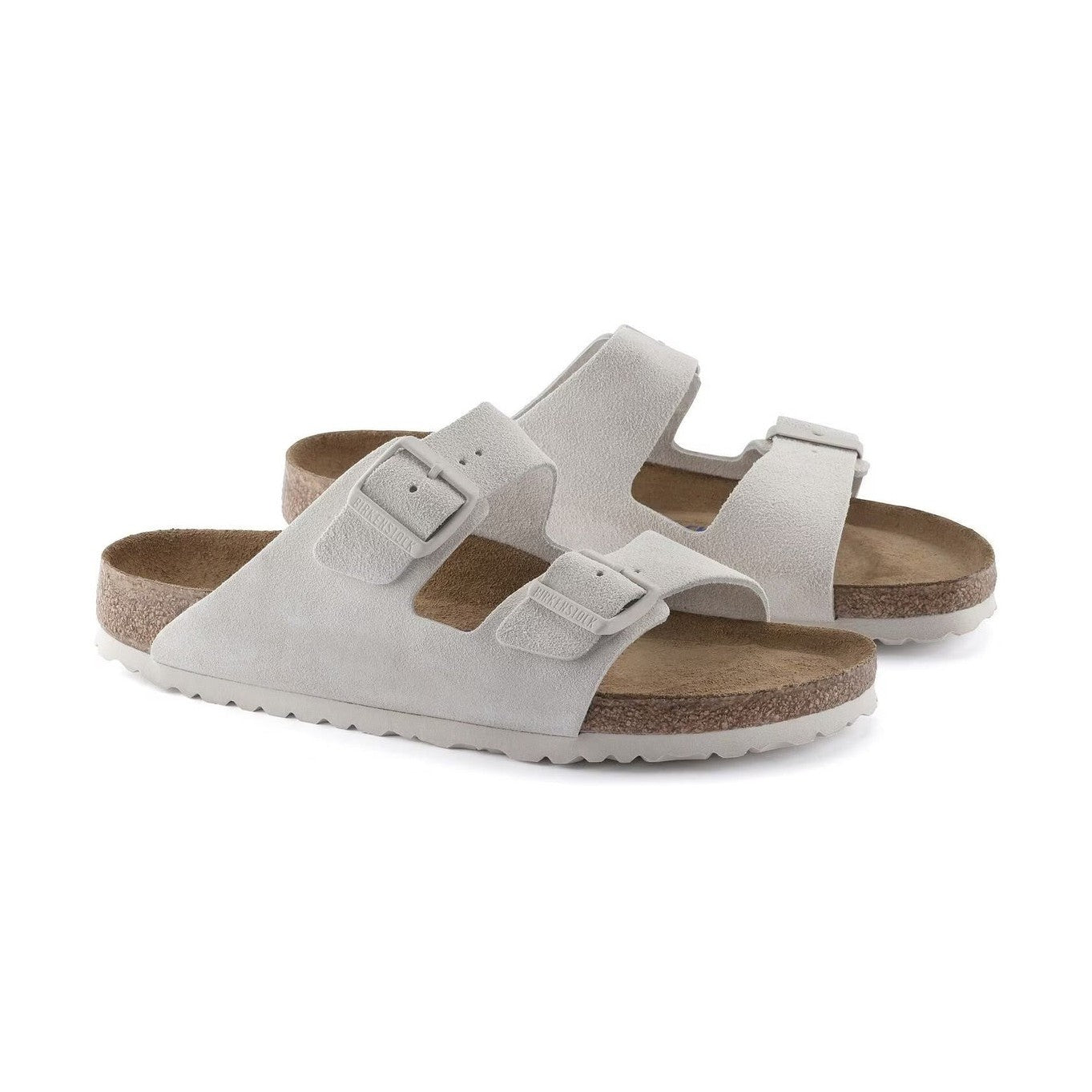 Pelle scamosciata morbida e traspirante con fibbie metalliche regolabili Birkenstock Arizona donna
