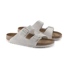 Pelle scamosciata morbida e traspirante con fibbie metalliche regolabili Birkenstock Arizona donna