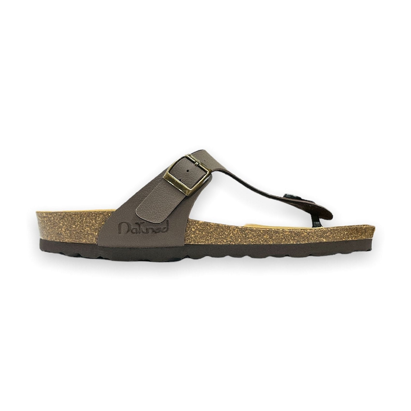 CH08 MICROFASER - Sandalo infradito con cinturino regolabile da donna e da uomo NATUNED plantare in lattice anatomico comfort