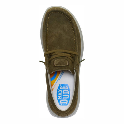 Hey Dude Wally Comf Suede lightweight casual shoes rear view