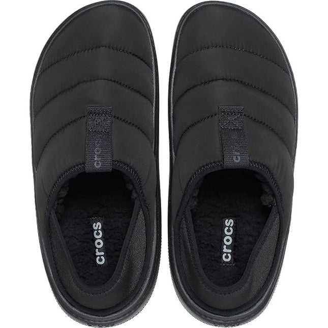 Crocs Classic Puff Moc suola nera con battistrada antiscivolo per uso indoor e outdoor